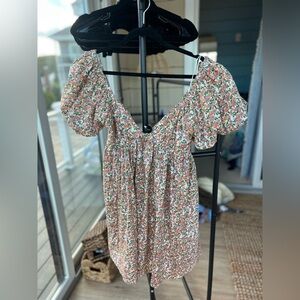 Floral Puff Sleeve Dress